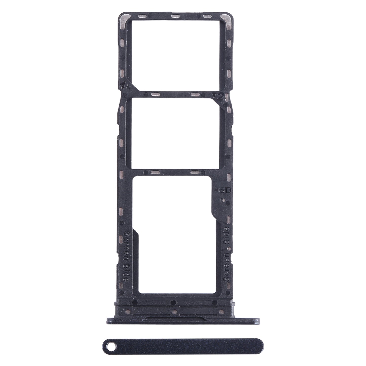 For-Infinix-Smart-7-HD-X6516-SIM-Card-Tray-+-SIM-Card-Tray-+-Micro-SD-Card-Tray-(Black)