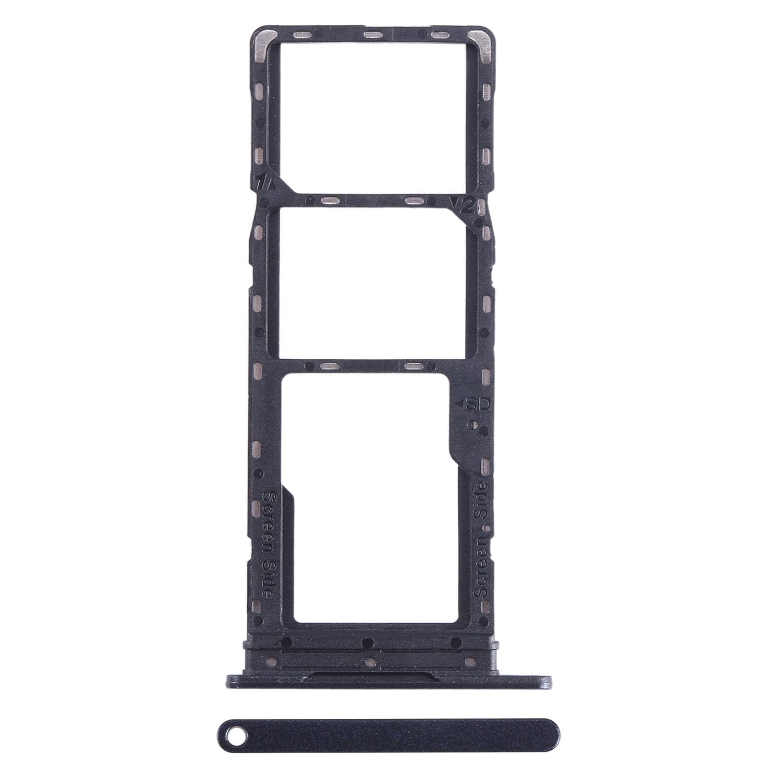 For-Infinix-Smart-7-HD-X6516-SIM-Card-Tray-+-SIM-Card-Tray-+-Micro-SD-Card-Tray-(Black)