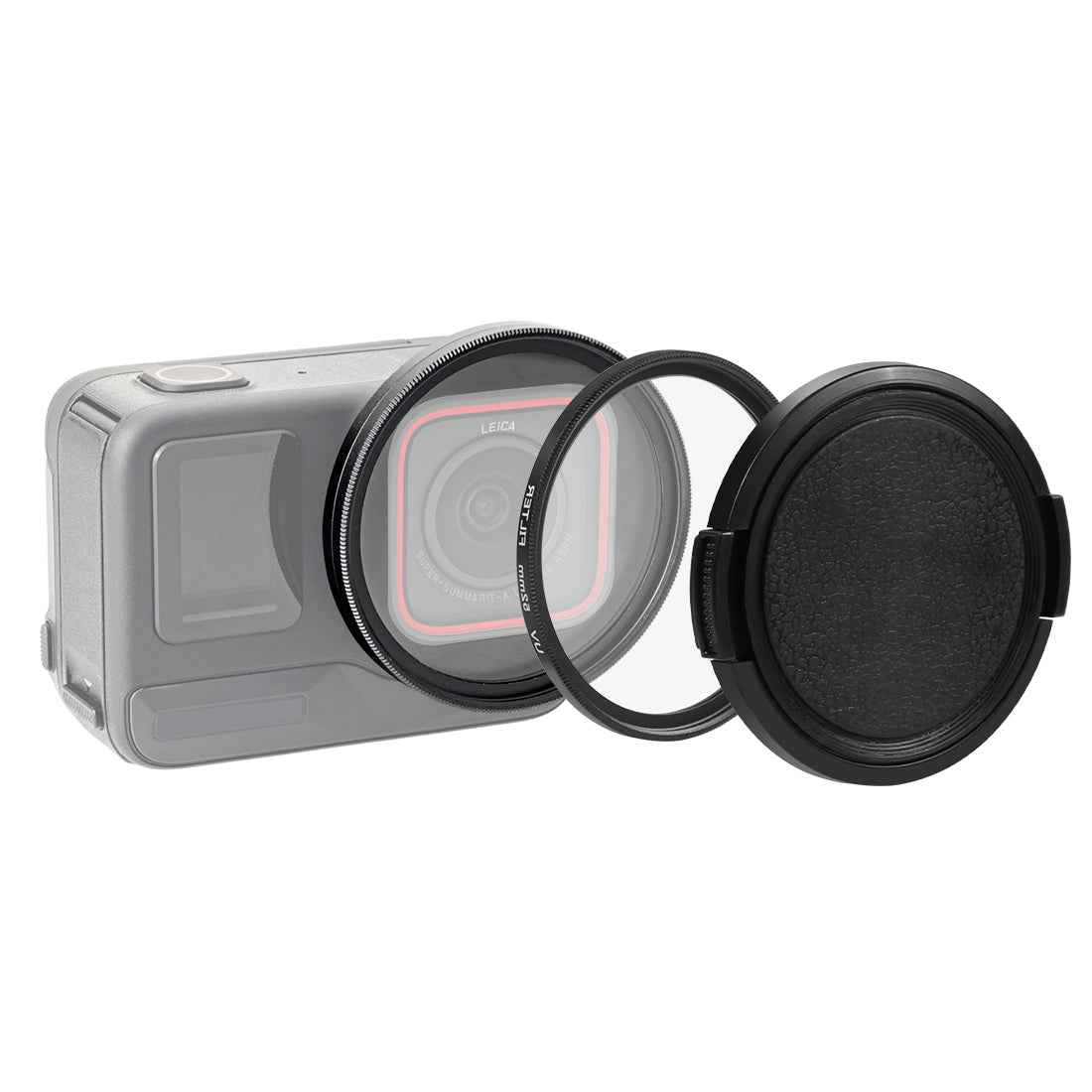 For-Insta360-Ace-Pro-PULUZ-52mm-UV-Lens-Filter-Adapter-Ring-with-Lens-Cover-(Black)