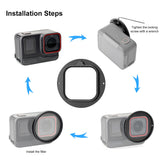 For-Insta360-Ace-Pro-PULUZ-52mm-UV-Lens-Filter-Adapter-Ring-with-Lens-Cover-(Black)