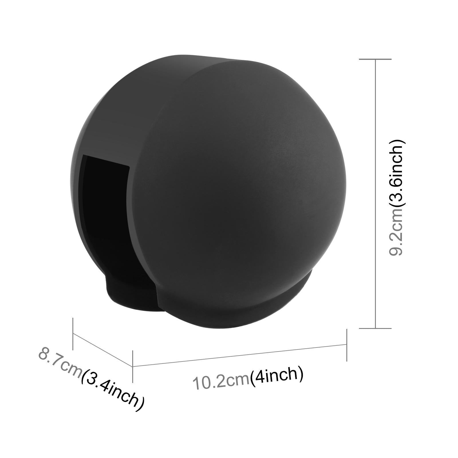 For-Insta360-X5-PULUZ-Invisible-Dive-Case-Lens-Guard-Silicone-Protective-Lens-Cap-Cover-(Black)