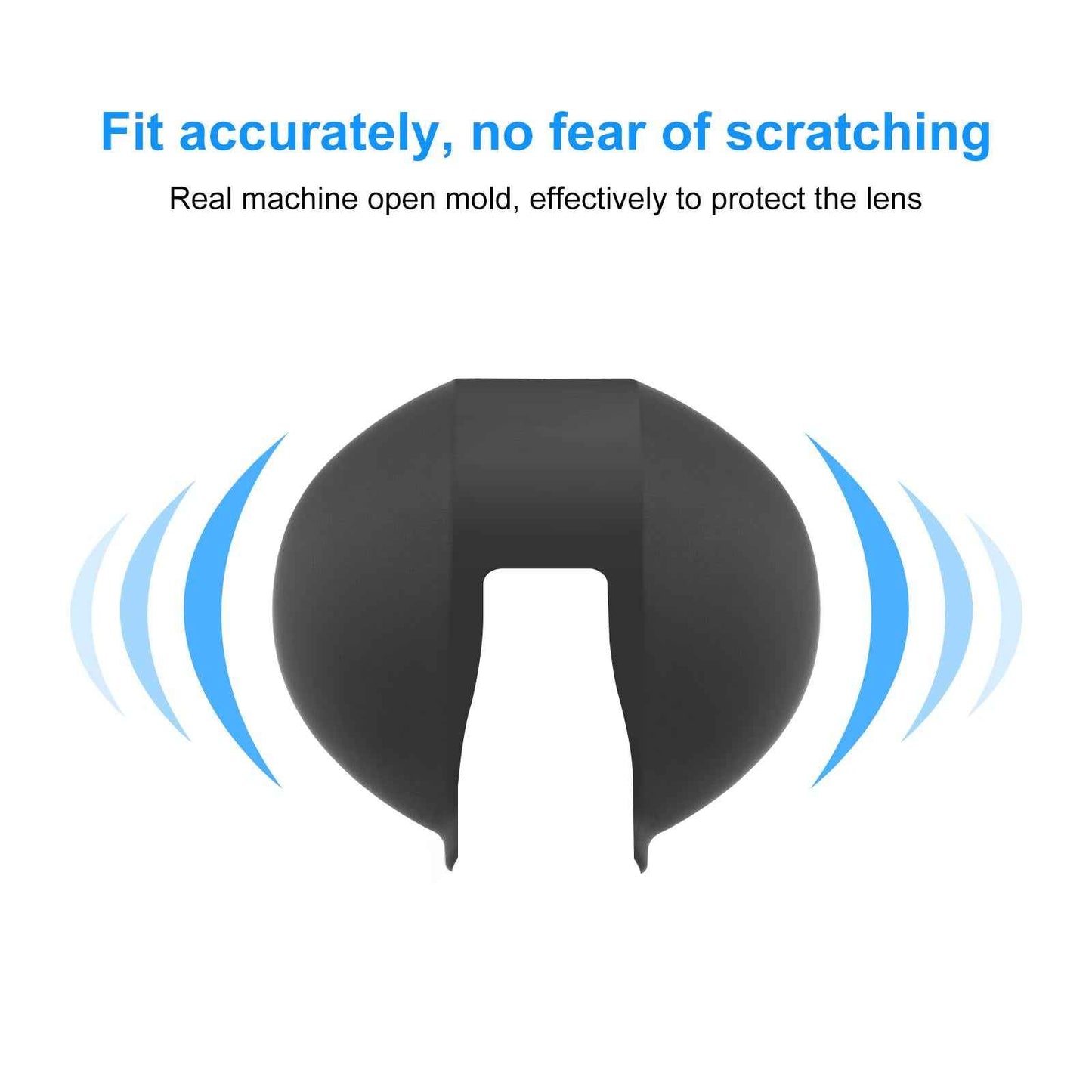 For-Insta360-X5-PULUZ-Invisible-Dive-Case-Lens-Guard-Silicone-Protective-Lens-Cap-Cover-(Black)
