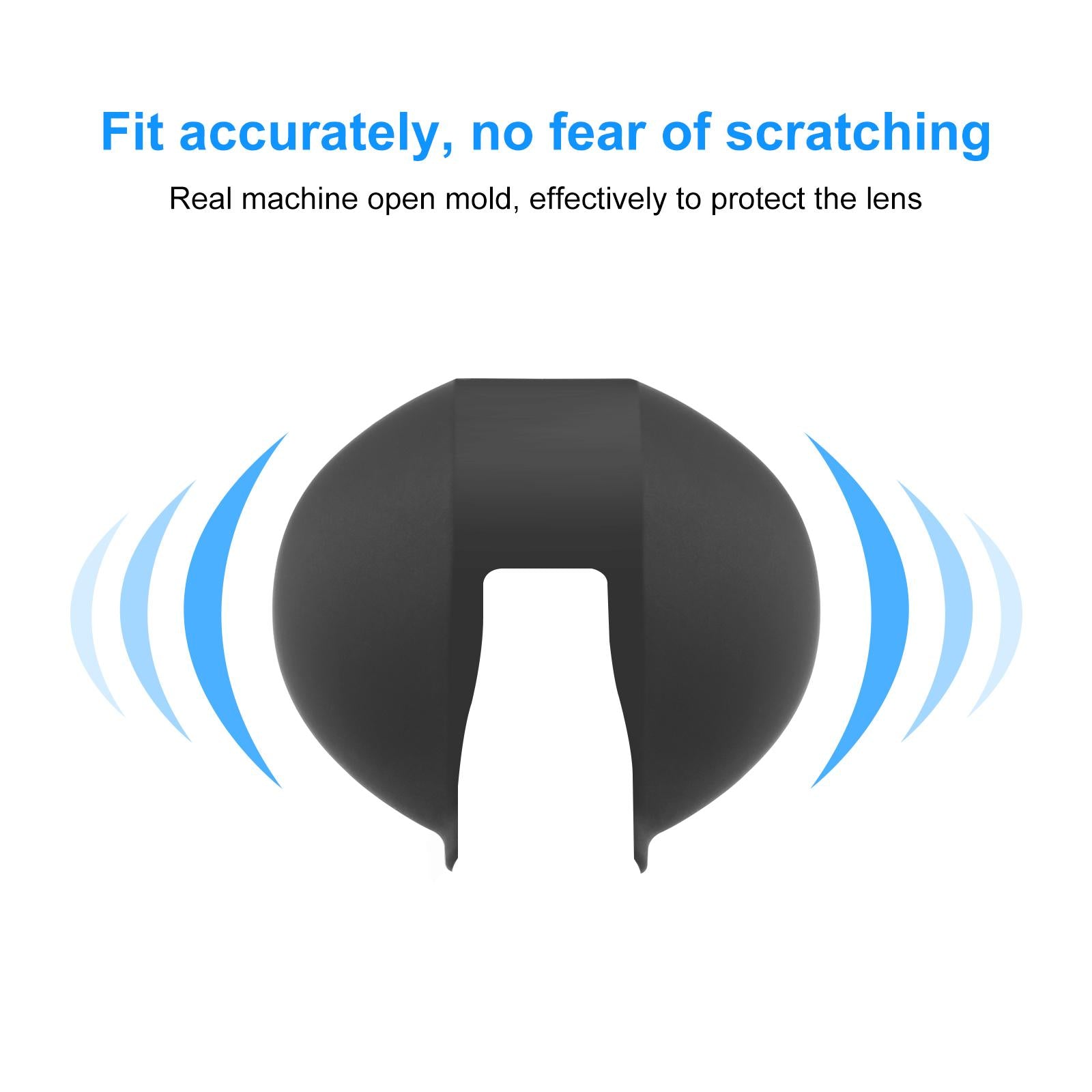 For-Insta360-X5-PULUZ-Invisible-Dive-Case-Lens-Guard-Silicone-Protective-Lens-Cap-Cover-(Black)