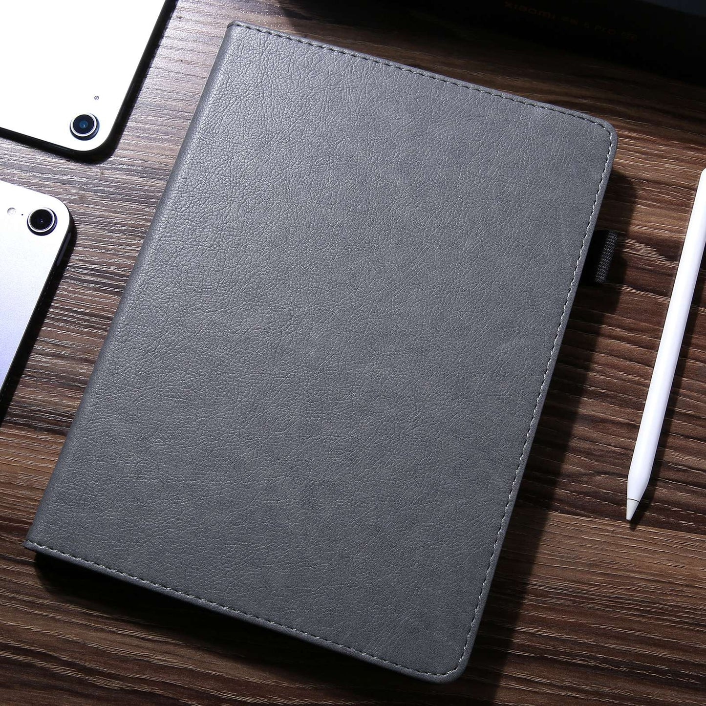 For-iPad-9.7-2017/-2018-/-Air-2-/-Air-Extraordinary-Series-Smart-Leather-Tablet-Case(Grey)