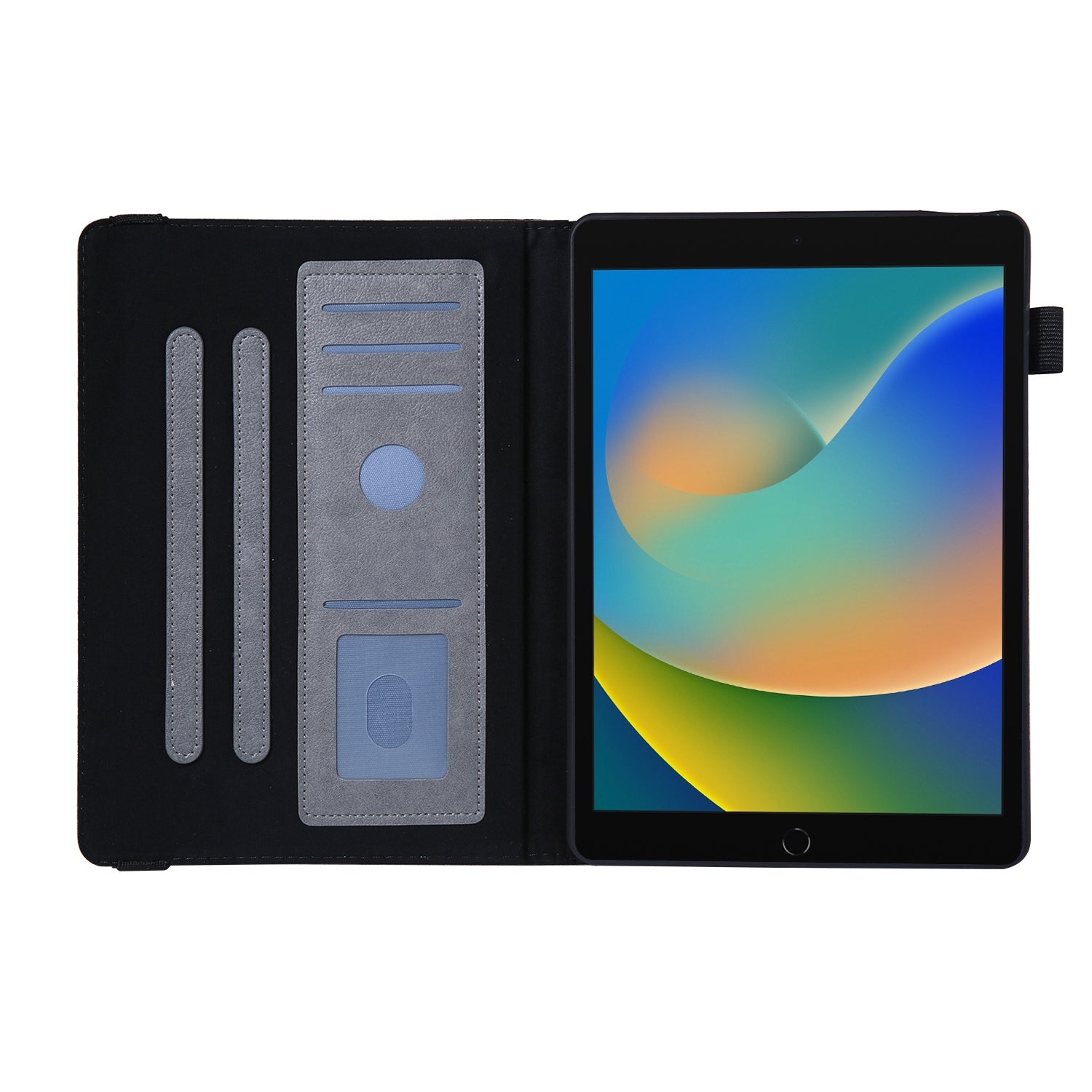 For-iPad-9.7-2017/-2018-/-Air-2-/-Air-Extraordinary-Series-Smart-Leather-Tablet-Case(Grey)