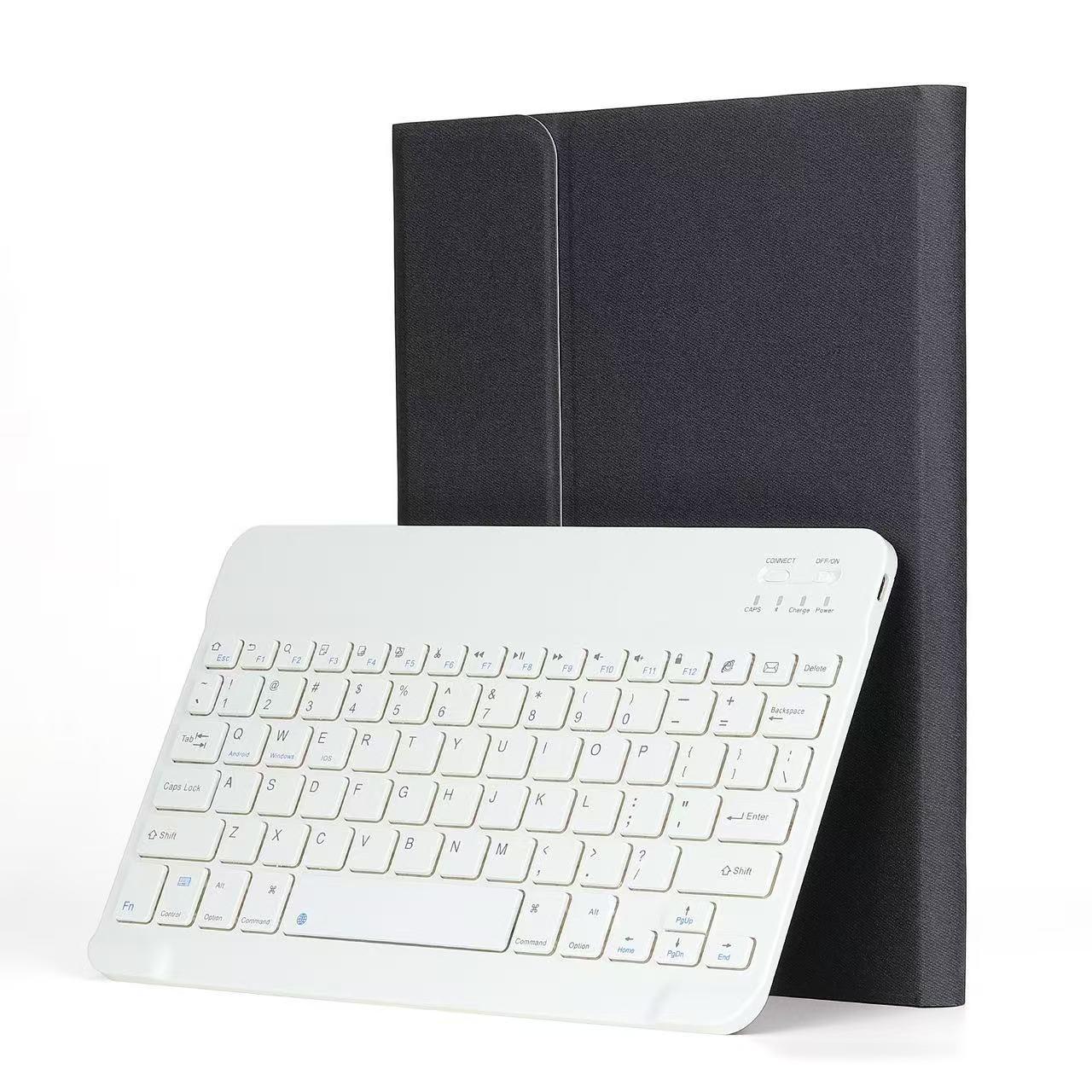 For-iPad-Pro-12.9-2017-Textured-Magnetic-Detachable-Bluetooth-Tablet-Keyboard-Case(Black)