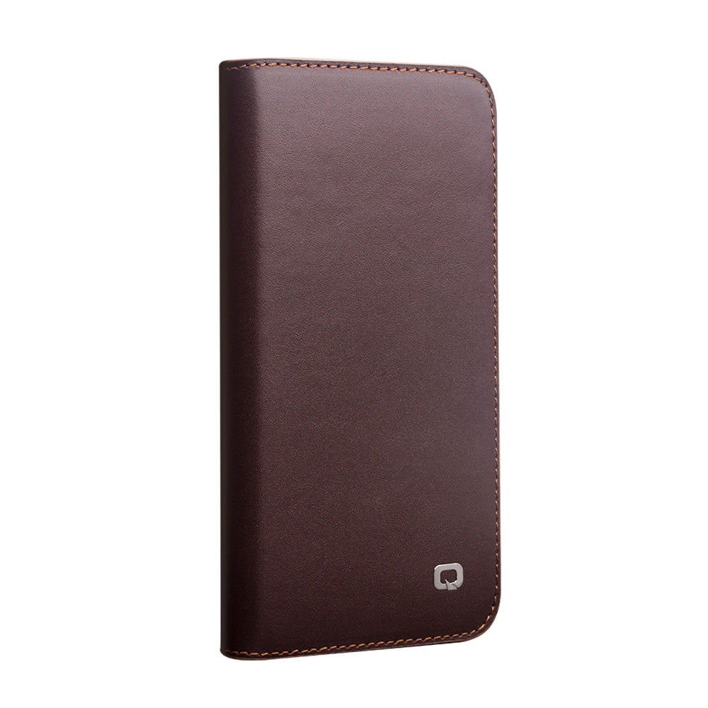 For-iPhone-12-/-12-Pro-QIALINO-Business-Horizontal-Flip-Leather-Case-with-Holder-&-Card-Slots-&-Wallet(Brown)