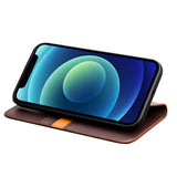 For-iPhone-12-/-12-Pro-QIALINO-Business-Horizontal-Flip-Leather-Case-with-Holder-&-Card-Slots-&-Wallet(Brown)