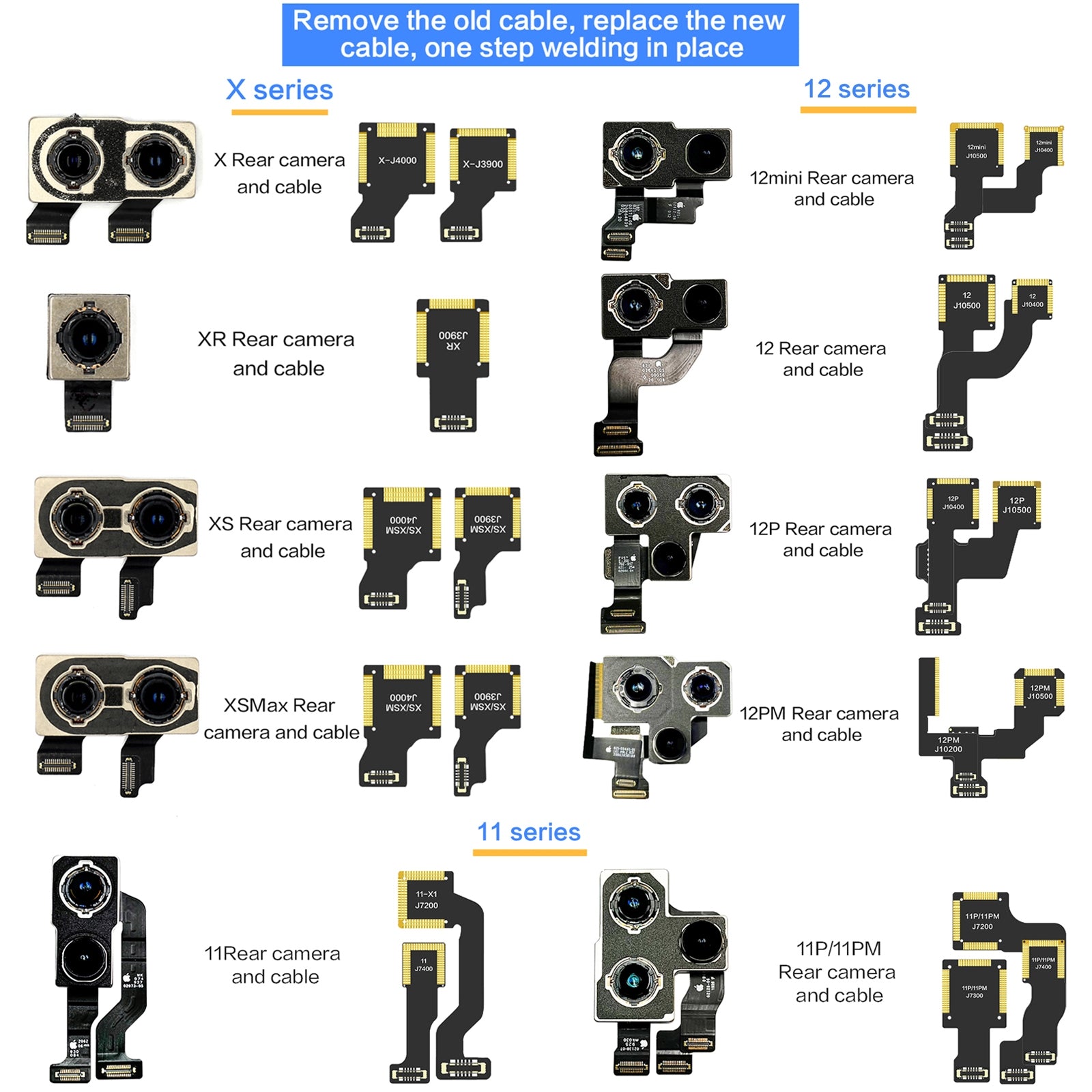 For-iPhone-12-mini-J10500-i2C-Back-Facing-Wide-Camera-Cable