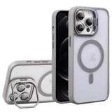 For-iPhone-12-Pro-U1-Invisible-Lens-Holder-Acrylic-+-TPU-MagSafe-Magnetic-Phone-Case(Grey)