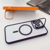 For-iPhone-12-Pro-U1-Invisible-Lens-Holder-Acrylic-+-TPU-MagSafe-Magnetic-Phone-Case(Grey)