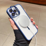 For-iPhone-12-Pro-U1-Invisible-Lens-Holder-Acrylic-+-TPU-MagSafe-Magnetic-Phone-Case(Grey)