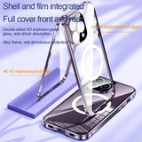 For-iPhone-15-360-Full-Body-Magnetic-Frosted-MagSafe-Phone-Case(Black)