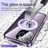 For-iPhone-15-360-Full-Body-Magnetic-Frosted-MagSafe-Phone-Case(Black)