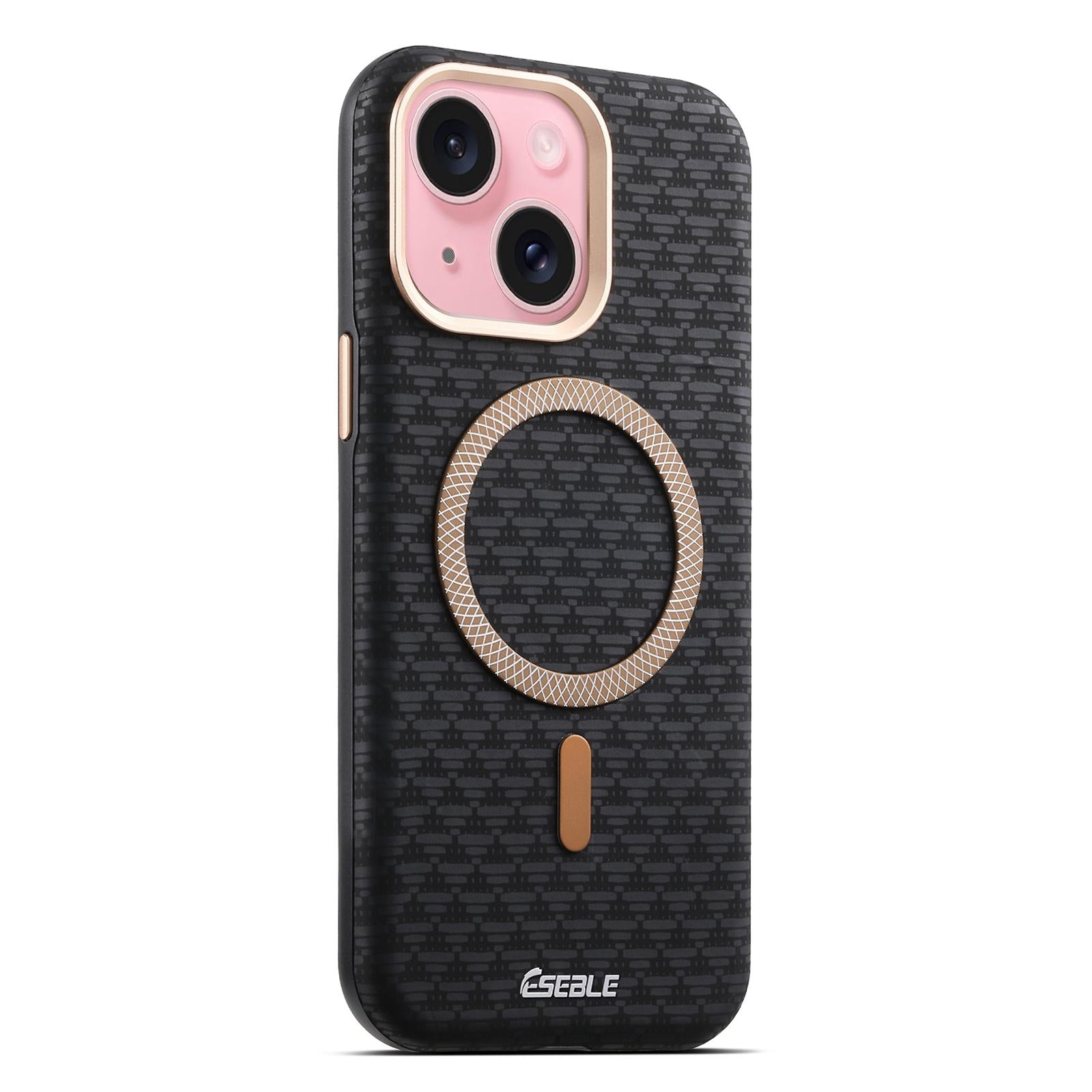 For-iPhone-15-ESEBLE-L3-Triangular-Shield-Metal-Lens-Magnetic-Phone-Case(Black)