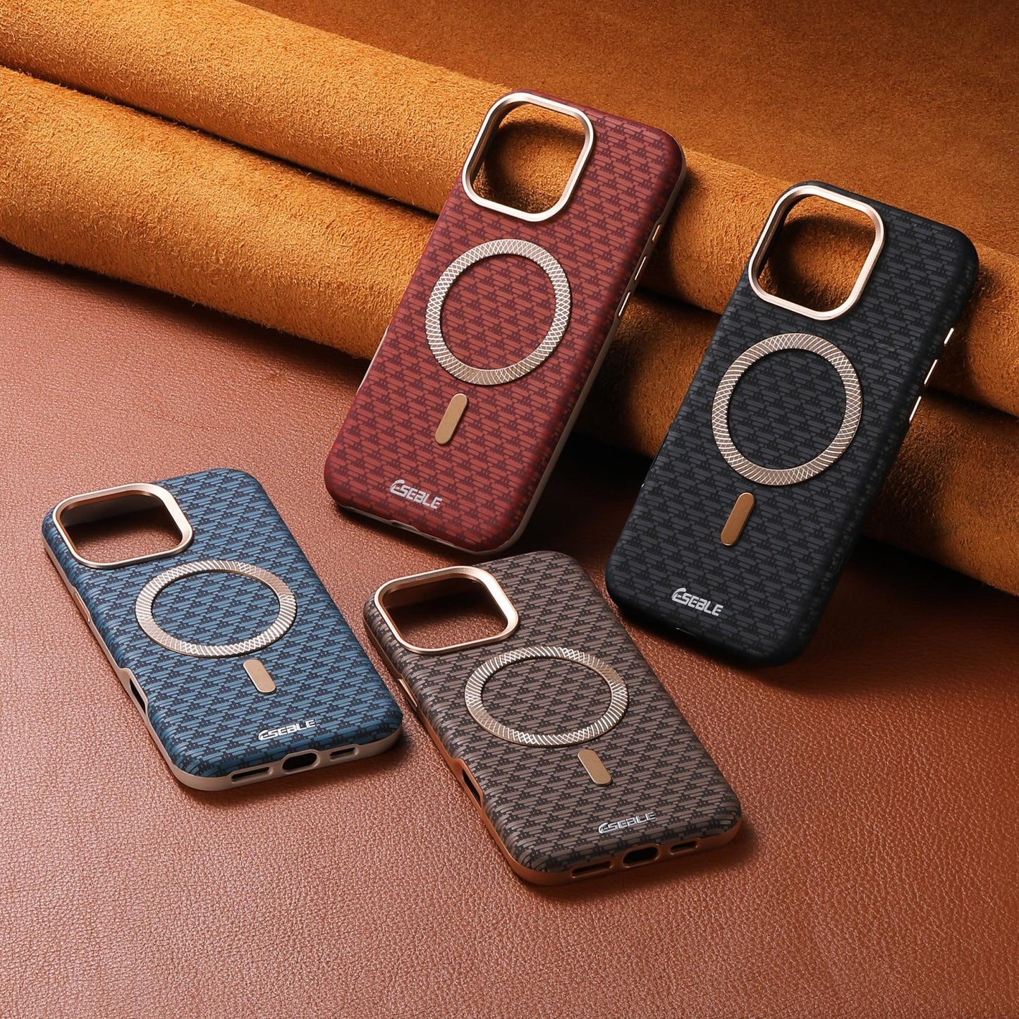 For-iPhone-15-ESEBLE-L3-Triangular-Shield-Metal-Lens-Magnetic-Phone-Case(Black)
