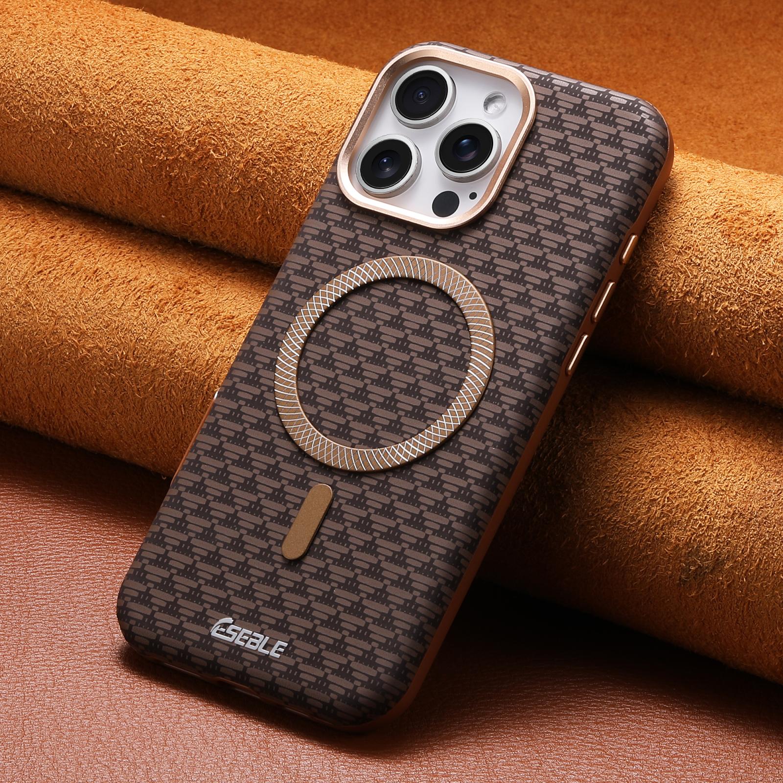 For-iPhone-15-ESEBLE-L3-Triangular-Shield-Metal-Lens-Magnetic-Phone-Case(Black)
