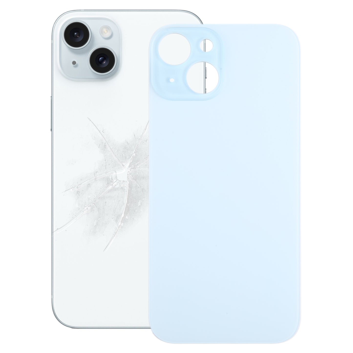 For-iPhone-15-Easy-Replacement-Big-Camera-Hole-Glass-Back-Battery-Cover(Blue)