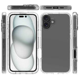 For-iPhone-16-Clear-TPU-Hybrid-PC-Shockproof-Phone-Case(Transparent)