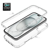 For-iPhone-16-Clear-TPU-Hybrid-PC-Shockproof-Phone-Case(Transparent)