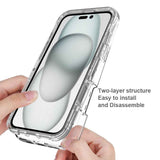 For-iPhone-16-Clear-TPU-Hybrid-PC-Shockproof-Phone-Case(Transparent)
