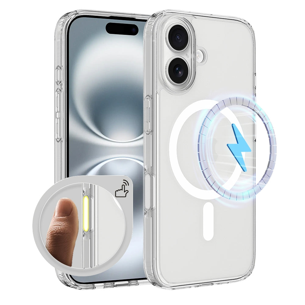 For-iPhone-16-Camera-Control-Button-Integrated-MagSafe-Clear-Phone-Case(Transparent)