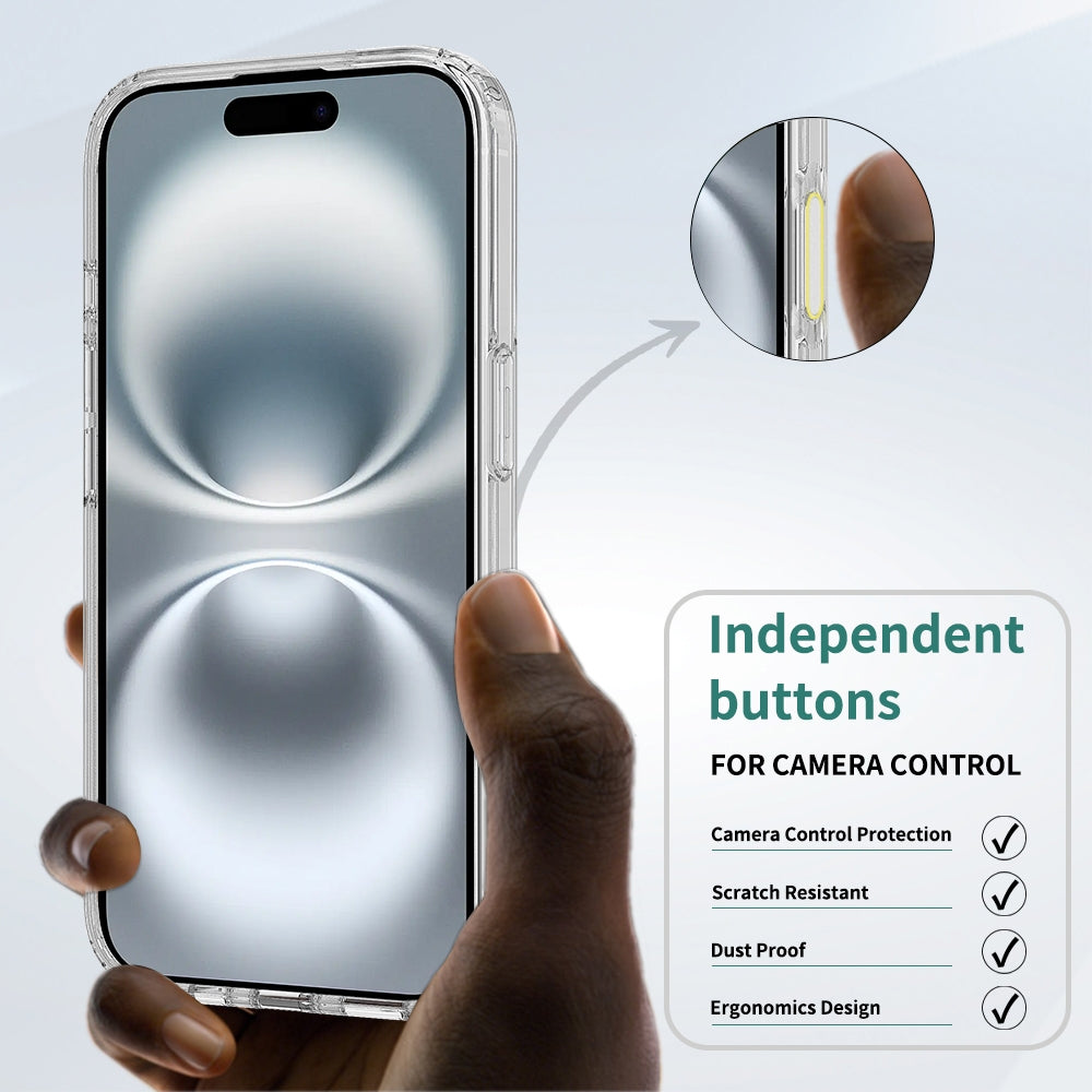 For-iPhone-16-Camera-Control-Button-Integrated-MagSafe-Clear-Phone-Case(Transparent)