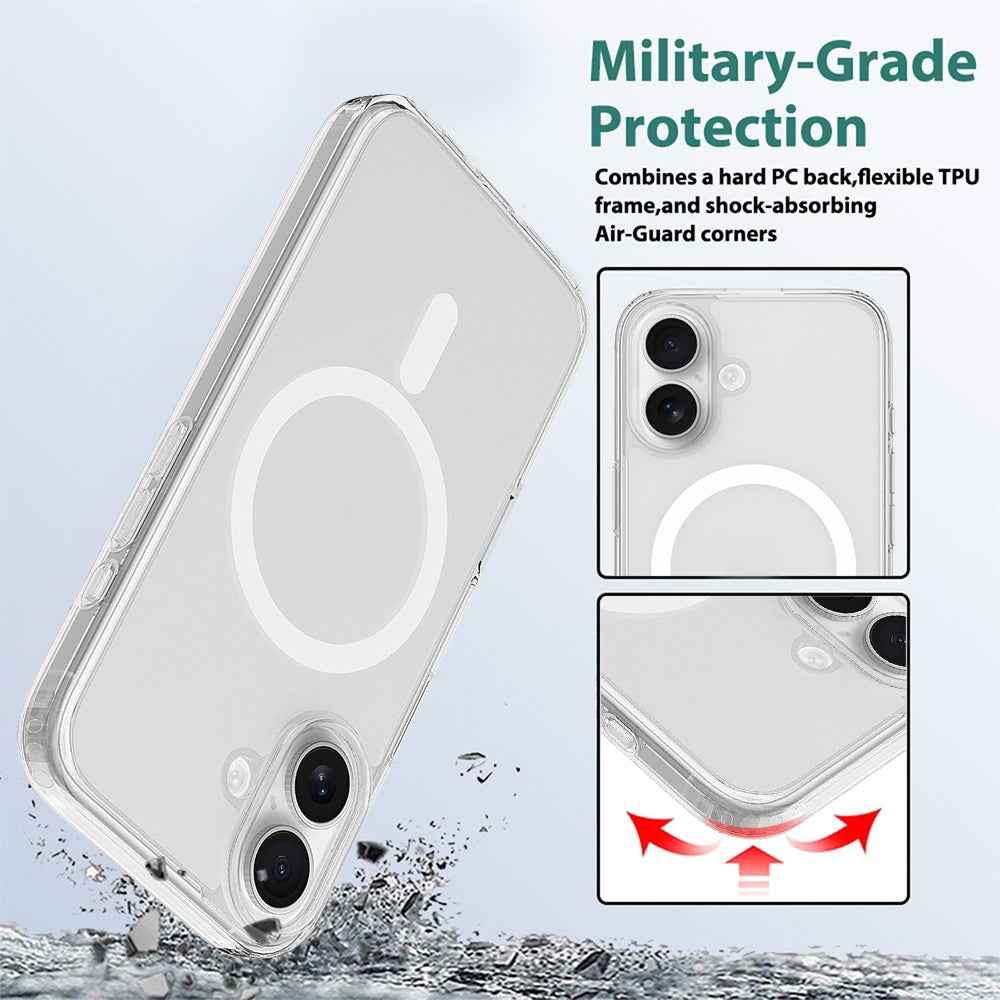 For-iPhone-16-Camera-Control-Button-Integrated-MagSafe-Clear-Phone-Case(Transparent)