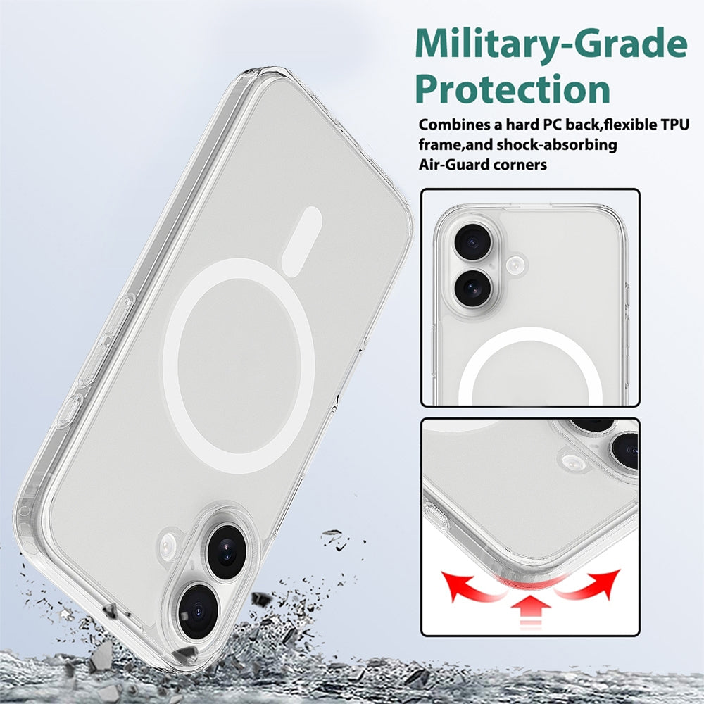 For-iPhone-16-Camera-Control-Button-Integrated-MagSafe-Clear-Phone-Case(Transparent)