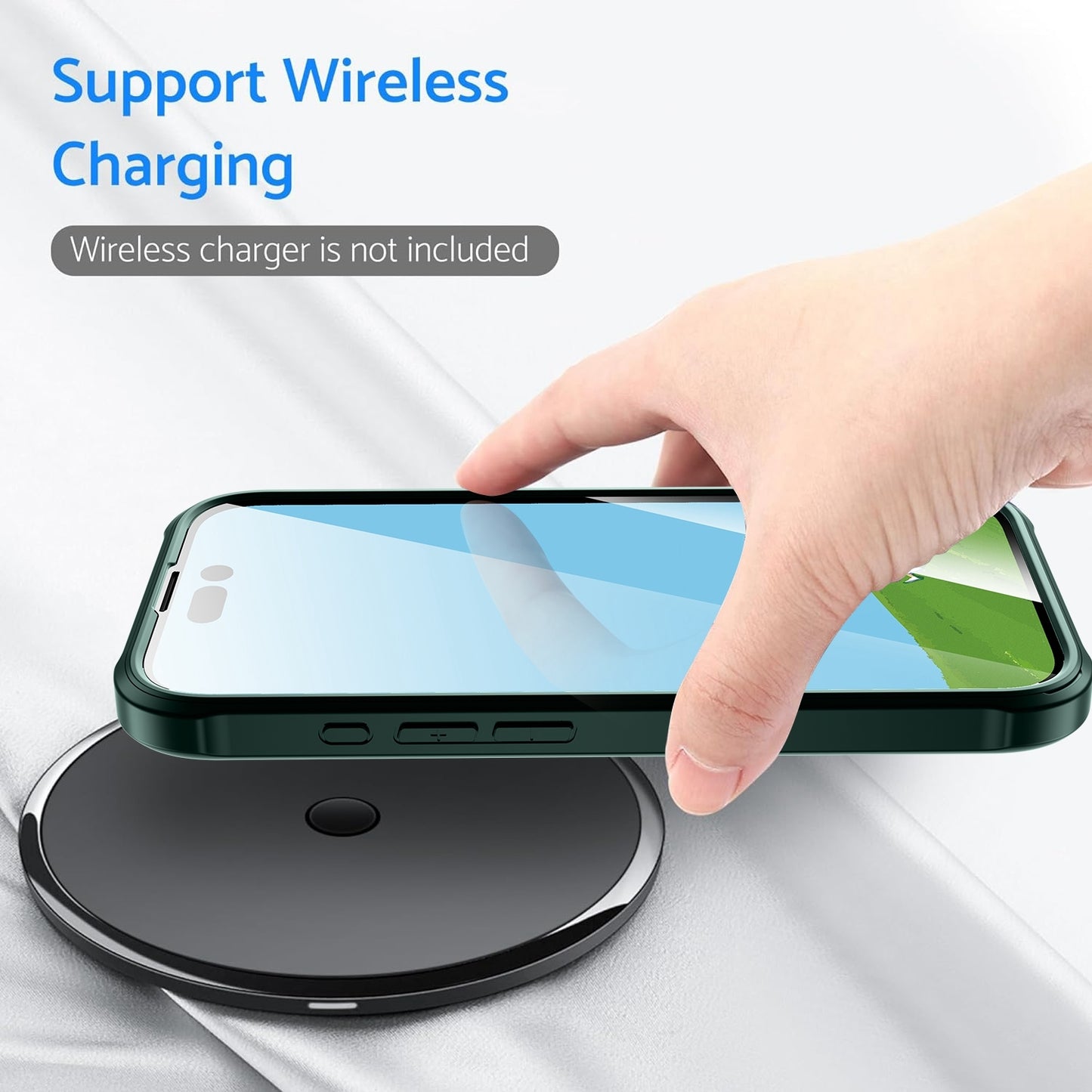 For-iPhone-16-Plus-Double-sided-Plastic-Glass-Phone-Protective-Case(Black)