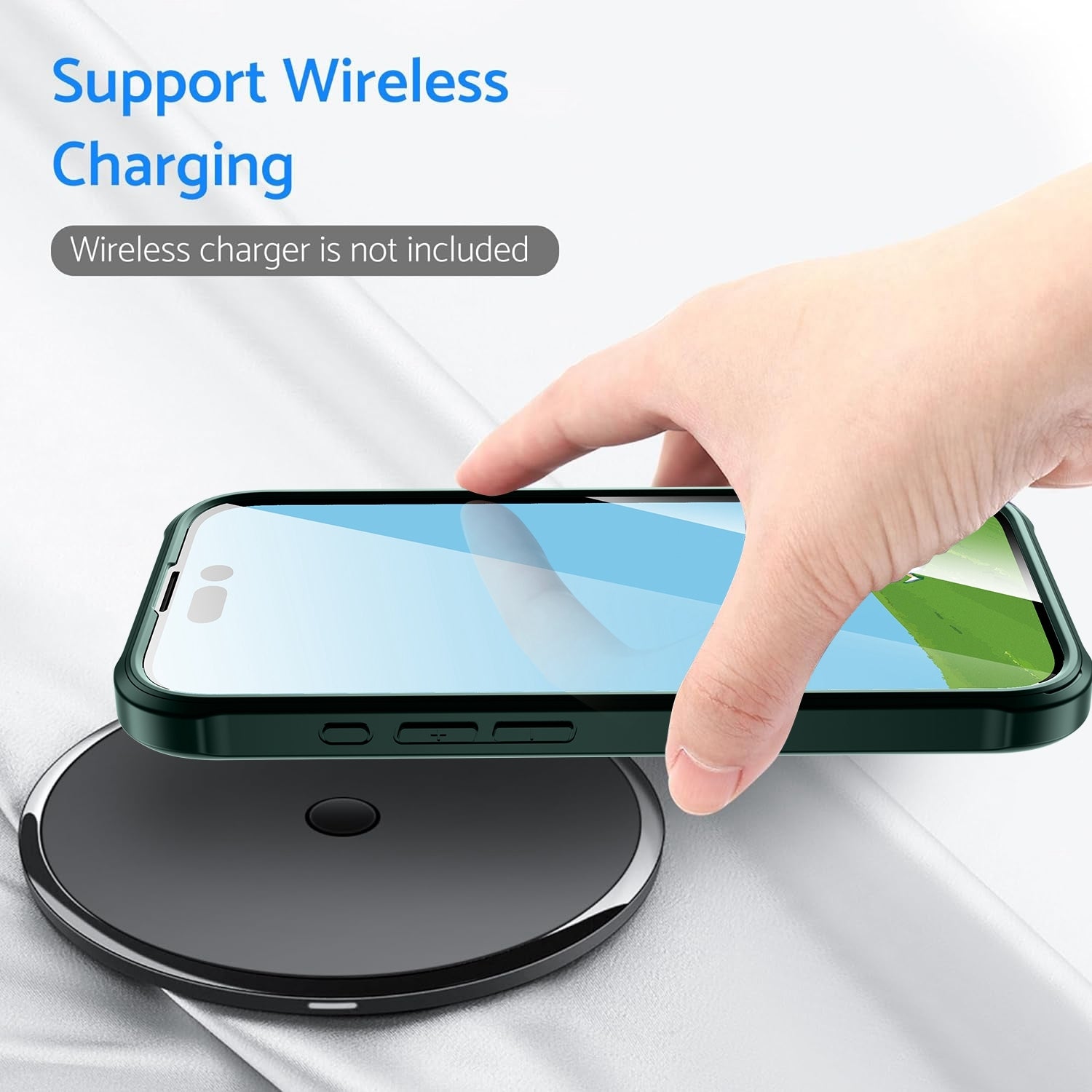For-iPhone-16-Plus-Double-sided-Plastic-Glass-Phone-Protective-Case(Black)