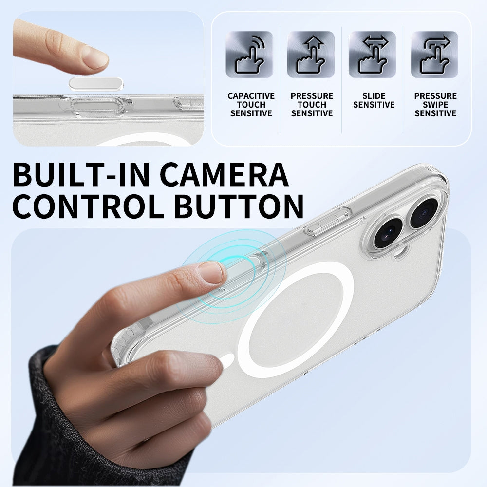 For-iPhone-16-Camera-Control-Button-Integrated-MagSafe-Clear-Phone-Case(Transparent)