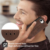 For-iPhone-16e-Skin-feel-Flowers-Embossed-Wallet-Leather-Phone-Case(Brown)