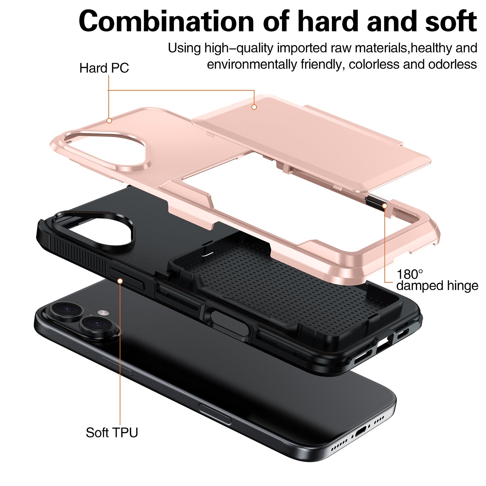 For-iPhone-16-Plus-Card-Slot-Holder-Phone-Case(Grey)