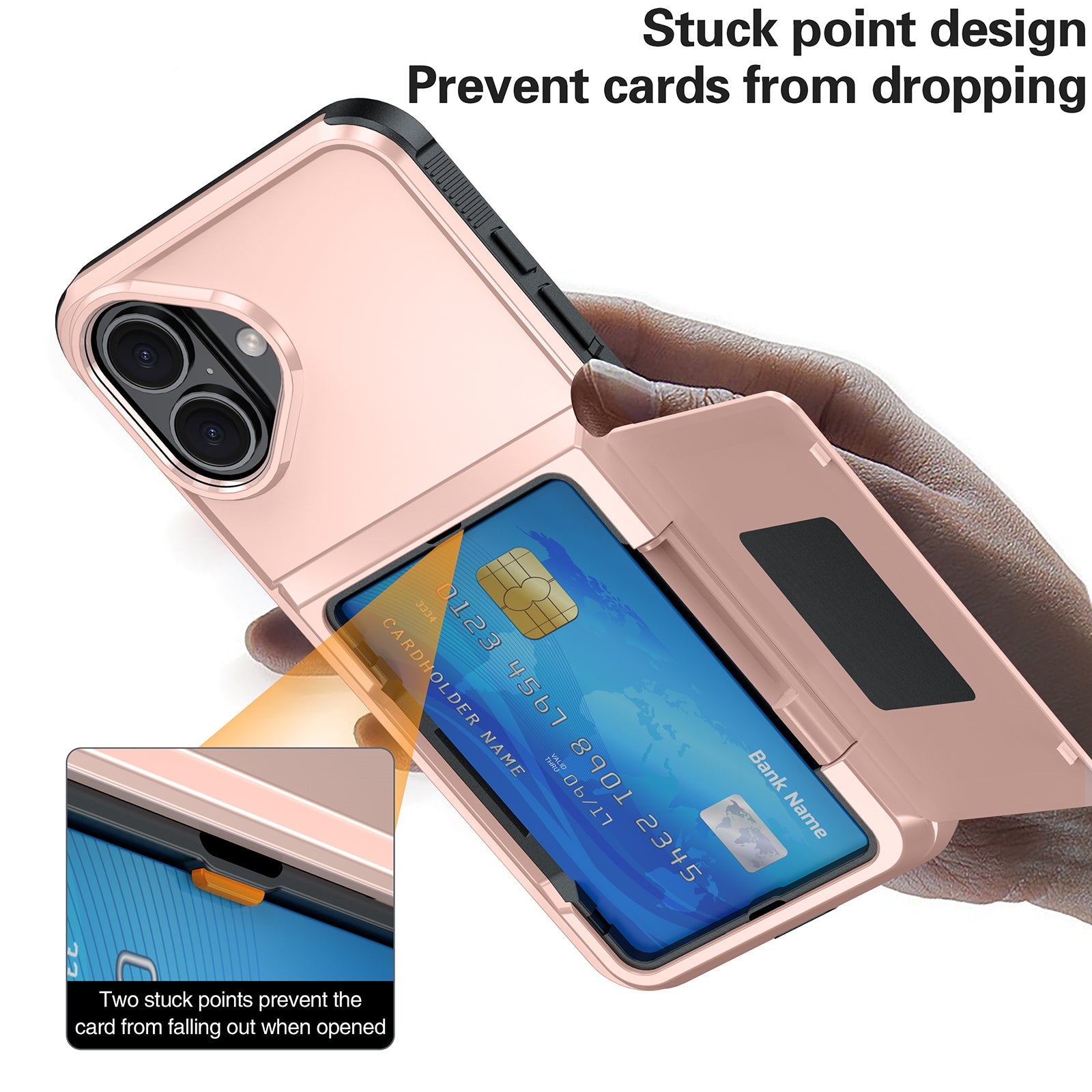 For-iPhone-16-Plus-Card-Slot-Holder-Phone-Case(Grey)