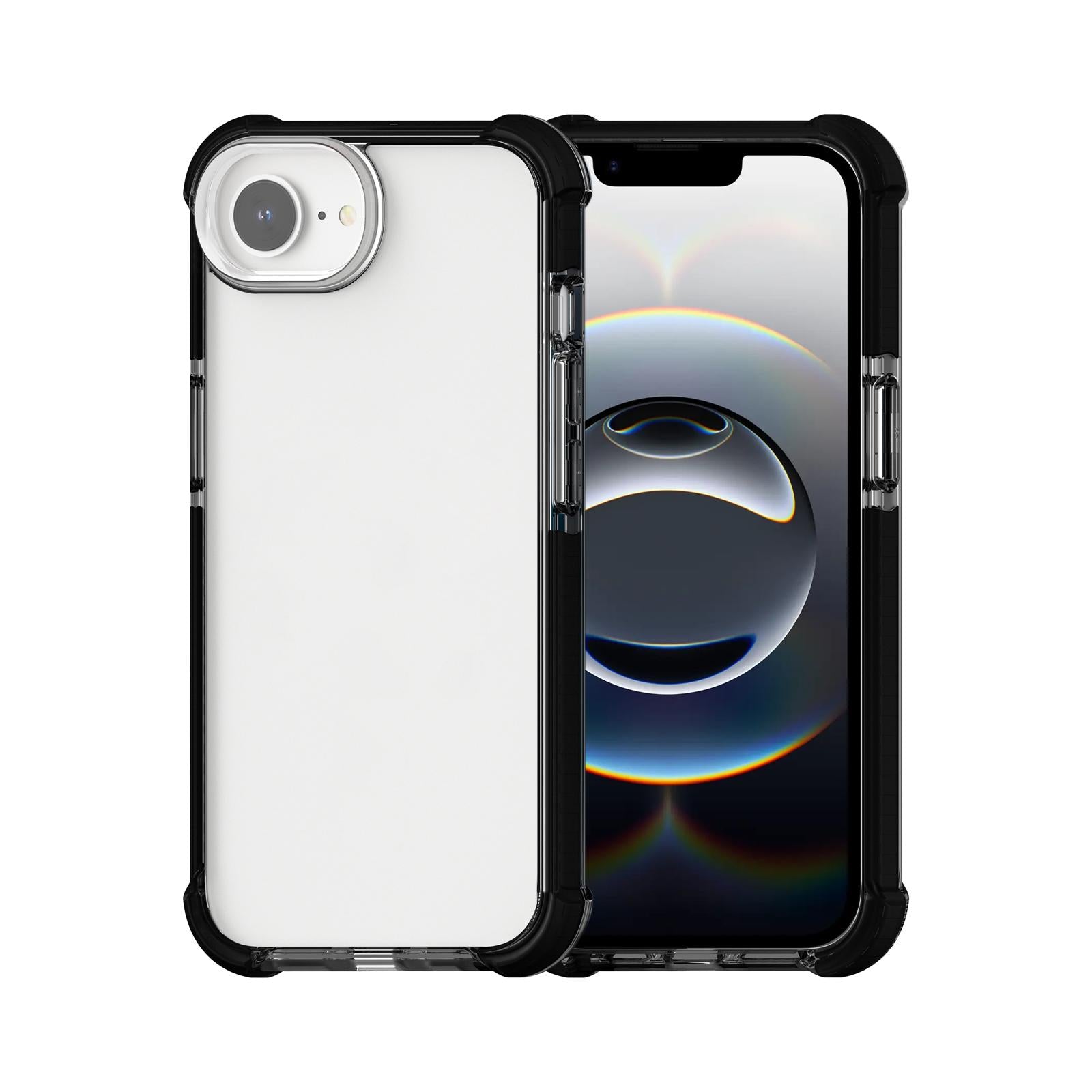 For-iPhone-16e-/-17e-Acrylic-Full-Coverage-Shockproof-Phone-Case(Black)