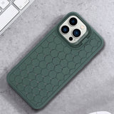 For-iPhone-16-Pro-Honeycomb-Radiating-Lens-Holder-TPU-Phone-Case(Green)
