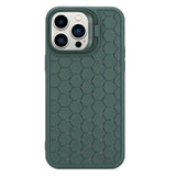 For-iPhone-16-Pro-Honeycomb-Radiating-Lens-Holder-TPU-Phone-Case(Green)