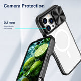 For-iPhone-16-Pro-Clear-Acrylic-+-PC-+-TPU-MagSafe-Lens-Sliding-Cover-Full-Coverage-Phone-Case(Black)