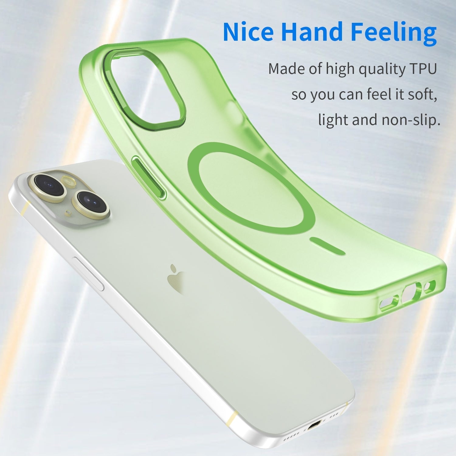 For-iPhone-16-MagSafe-Frosted-Translucent-TPU-+-PC-Full-Coverage-Phone-Case(Green)