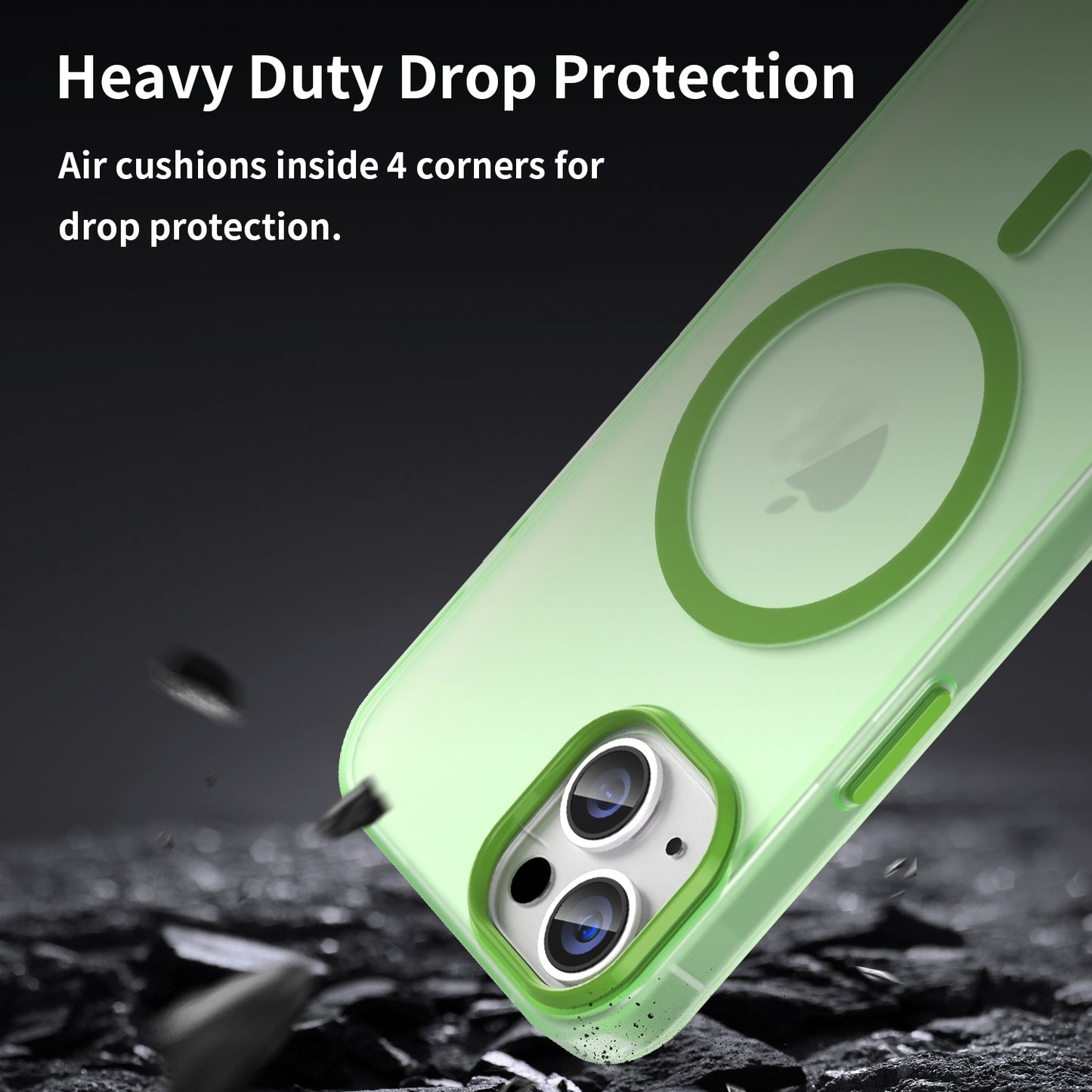 For-iPhone-16-MagSafe-Frosted-Translucent-TPU-+-PC-Full-Coverage-Phone-Case(Green)