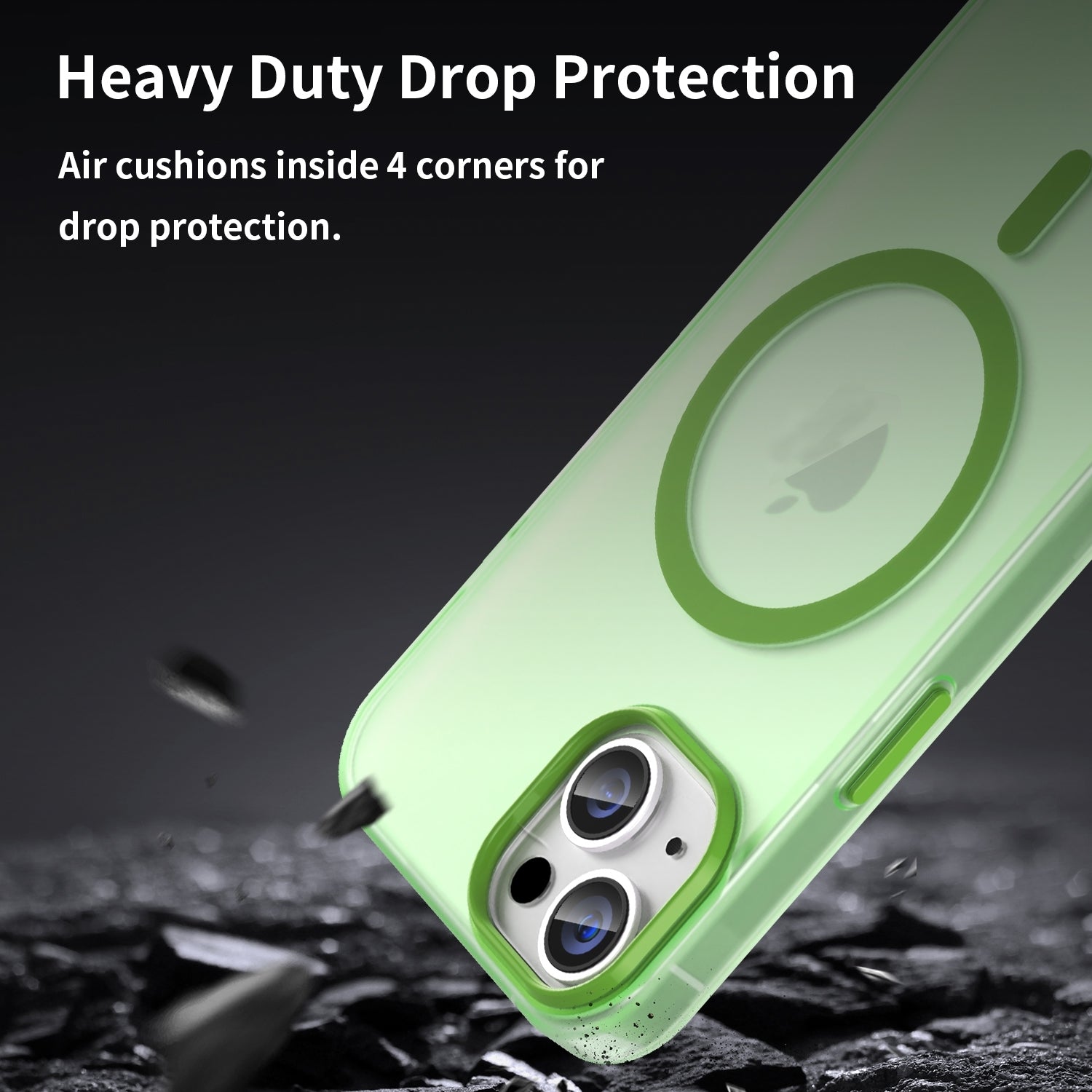 For-iPhone-16-MagSafe-Frosted-Translucent-TPU-+-PC-Full-Coverage-Phone-Case(Green)