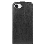 For-iPhone-17e-/-16e-R64-Texture-Single-Vertical-Flip-Leather-Phone-Case(Black)