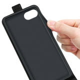 For-iPhone-17e-/-16e-R64-Texture-Single-Vertical-Flip-Leather-Phone-Case(Black)