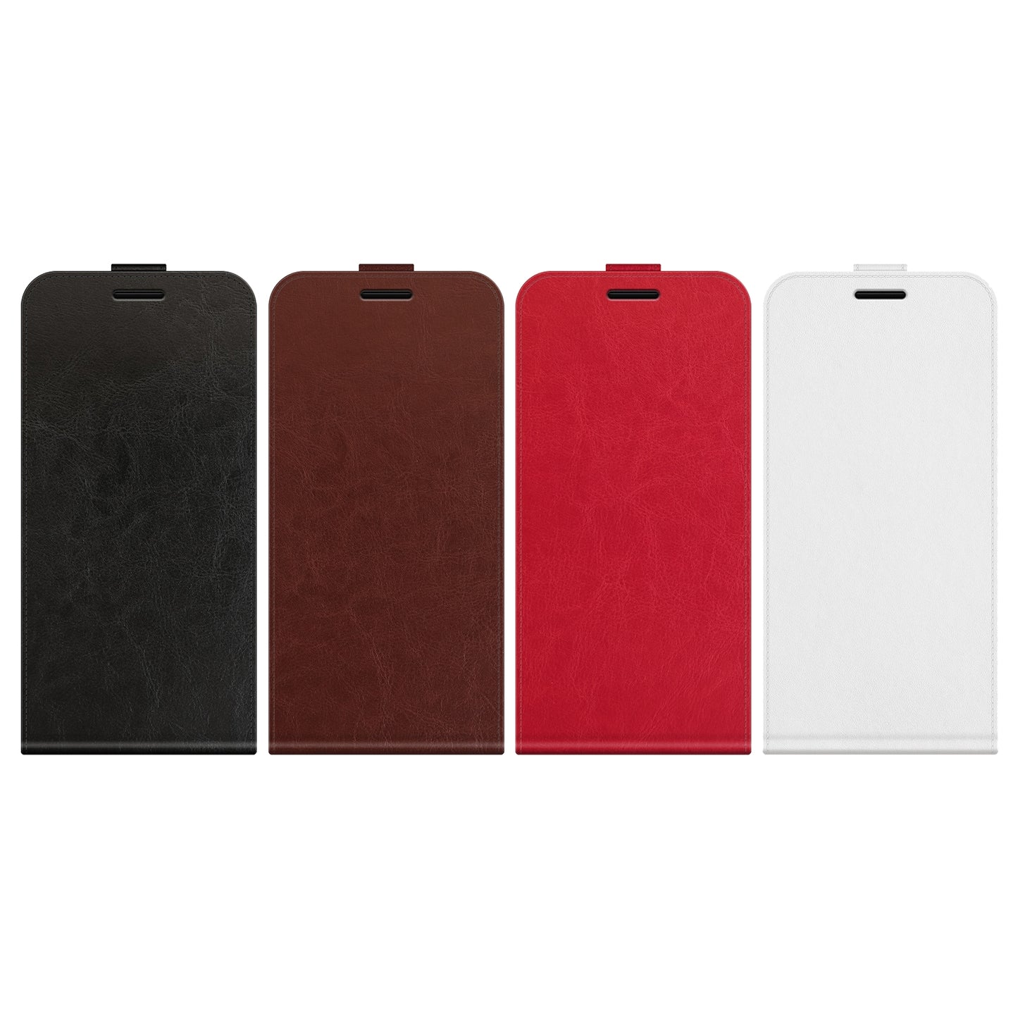 For-iPhone-17e-/-16e-R64-Texture-Single-Vertical-Flip-Leather-Phone-Case(Black)