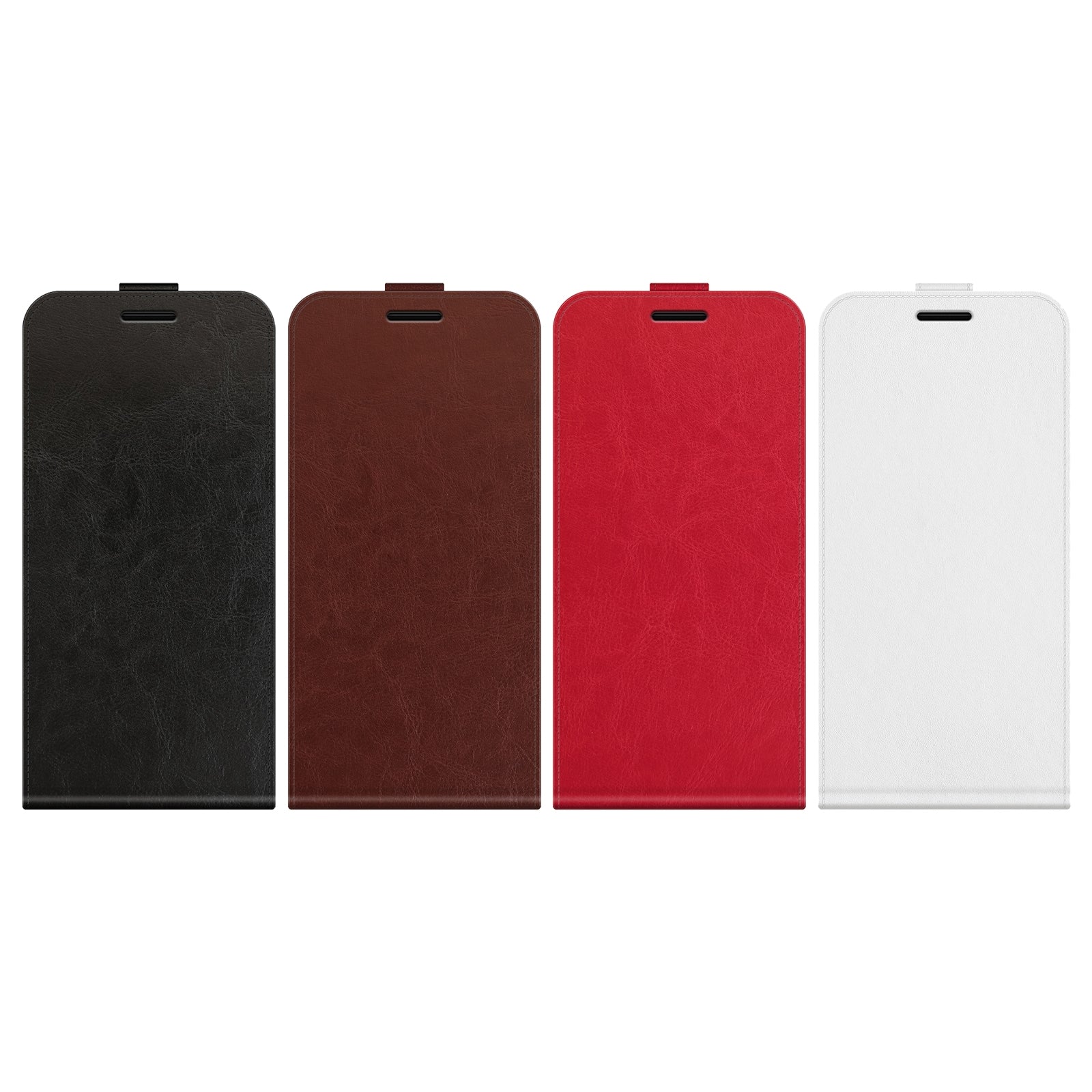 For-iPhone-17e-/-16e-R64-Texture-Single-Vertical-Flip-Leather-Phone-Case(Black)