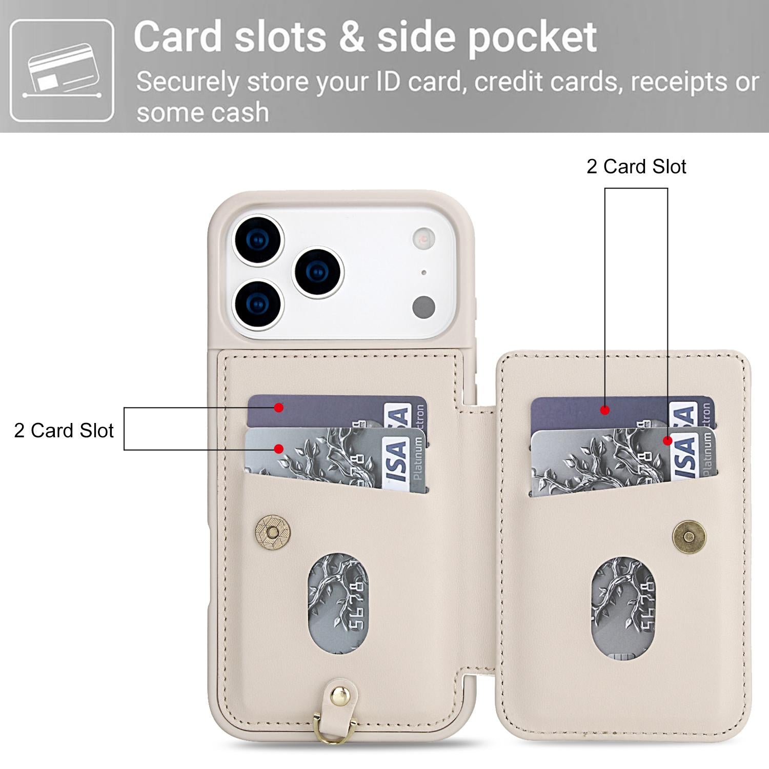 For-iPhone-17-Pro-Max-Crossbody-Flower-Pattern-Leather-Phone-Case(White)
