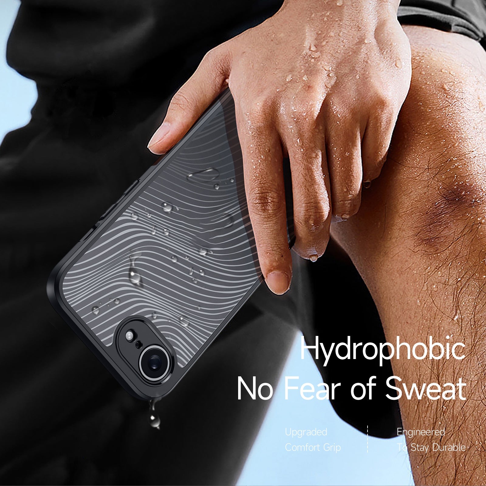 For-iPhone-17e-/-16e-DUX-DUCIS-Aimo-Series-Frosted-Feel-Phone-Case(Black)
