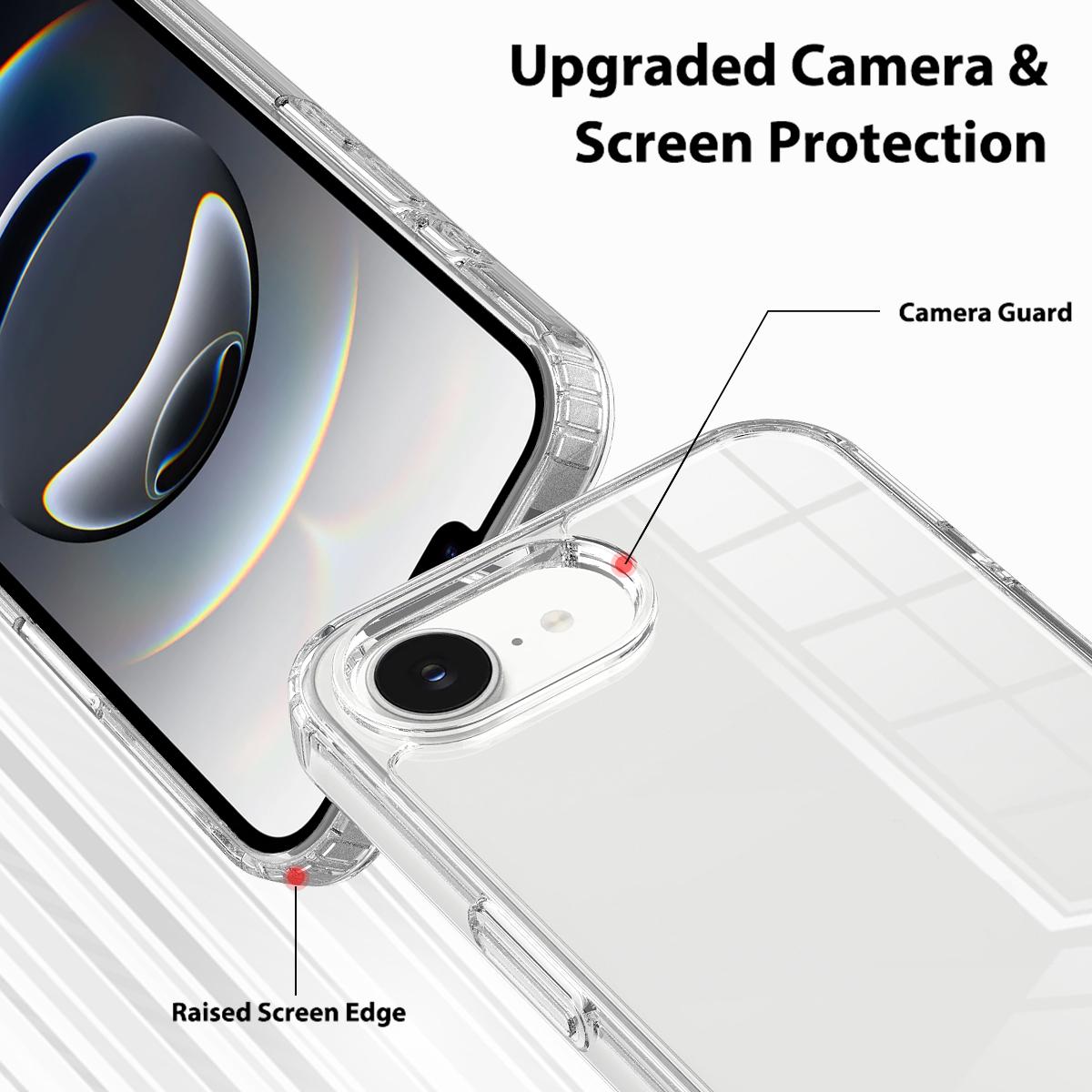 For-iPhone-17e-/-16e-Scratchproof-Acrylic-TPU-Phone-Case(Transparent)