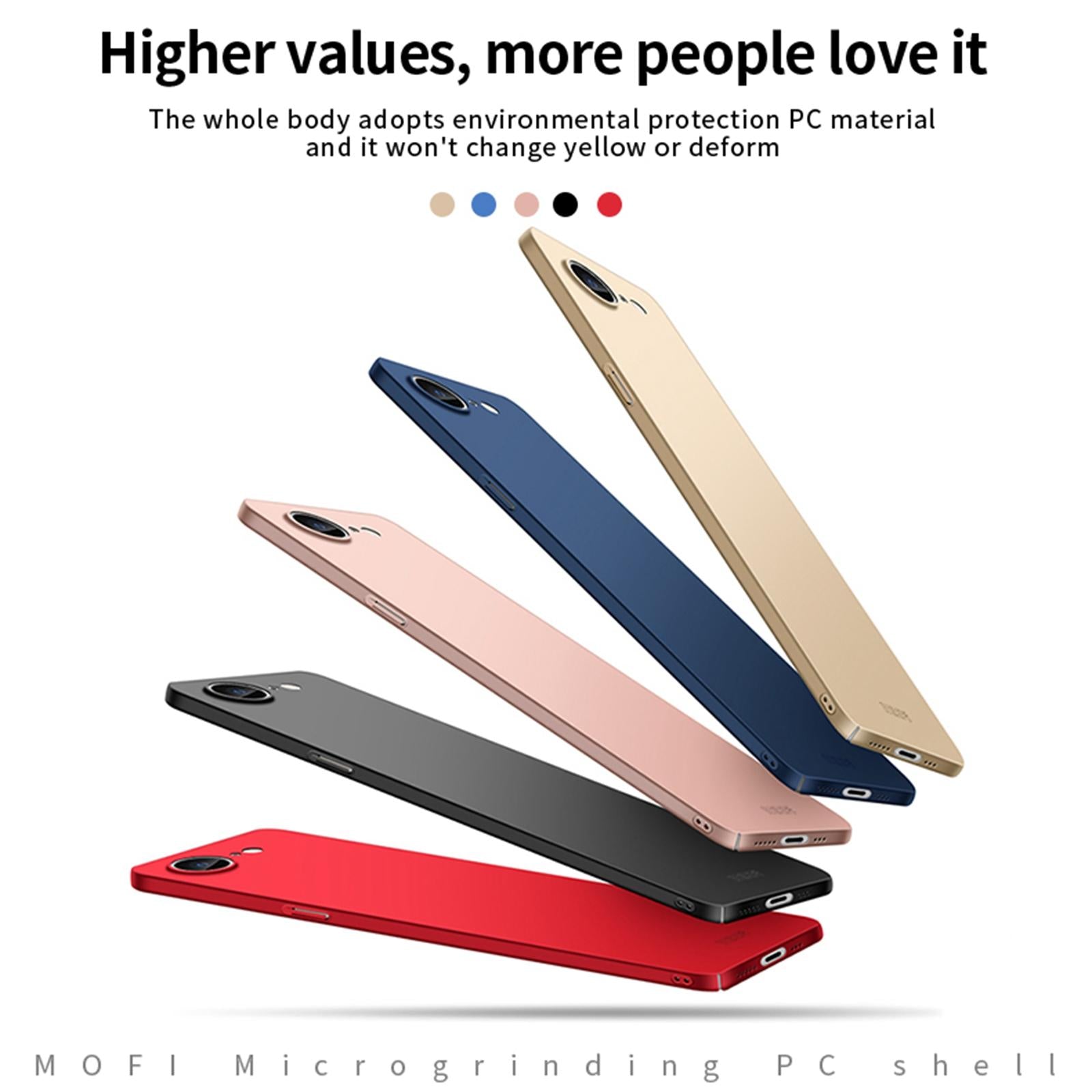 For-iPhone-17e-/-16e-MOFI-Frosted-PC-Ultra-thin-Hard-Phone-Case(Black)